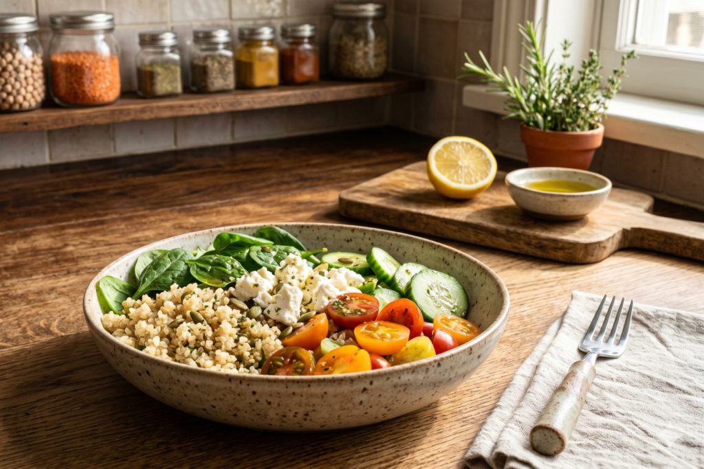 Mediteranski bowl s kinoom