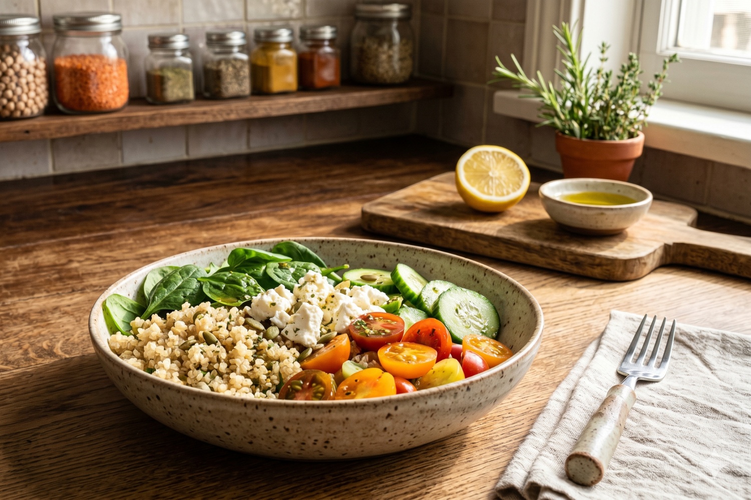 Mediteranski bowl s kinoom